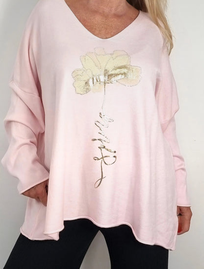 💖Oversize Kuschel-Pulli in Rosa 💖