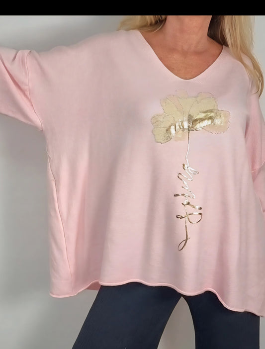 💖Oversize Kuschel-Pulli in Rosa 💖