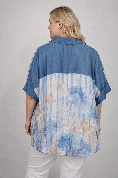 Leichte Sommerbluse mit floralem Print 🌿