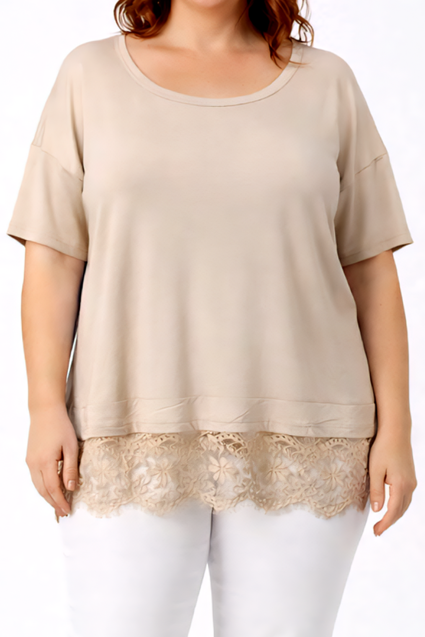 ✨ Feminines Shirt mit edlem Spitzenabschluss 4 Farben