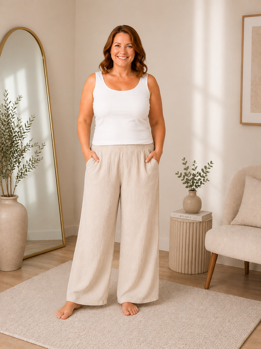 Luftige Musselin-Hose für entspannte Sommer-Looks ☀️