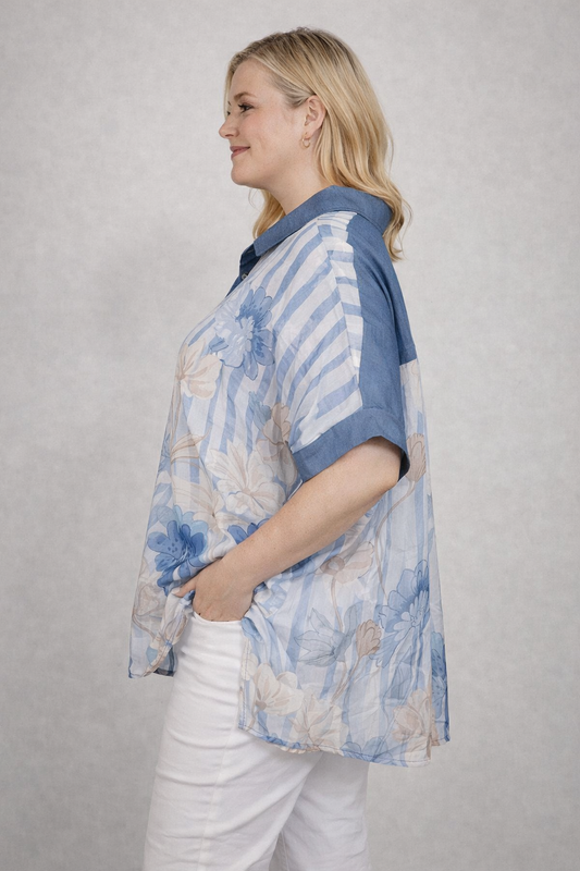 Leichte Sommerbluse mit floralem Print 🌿