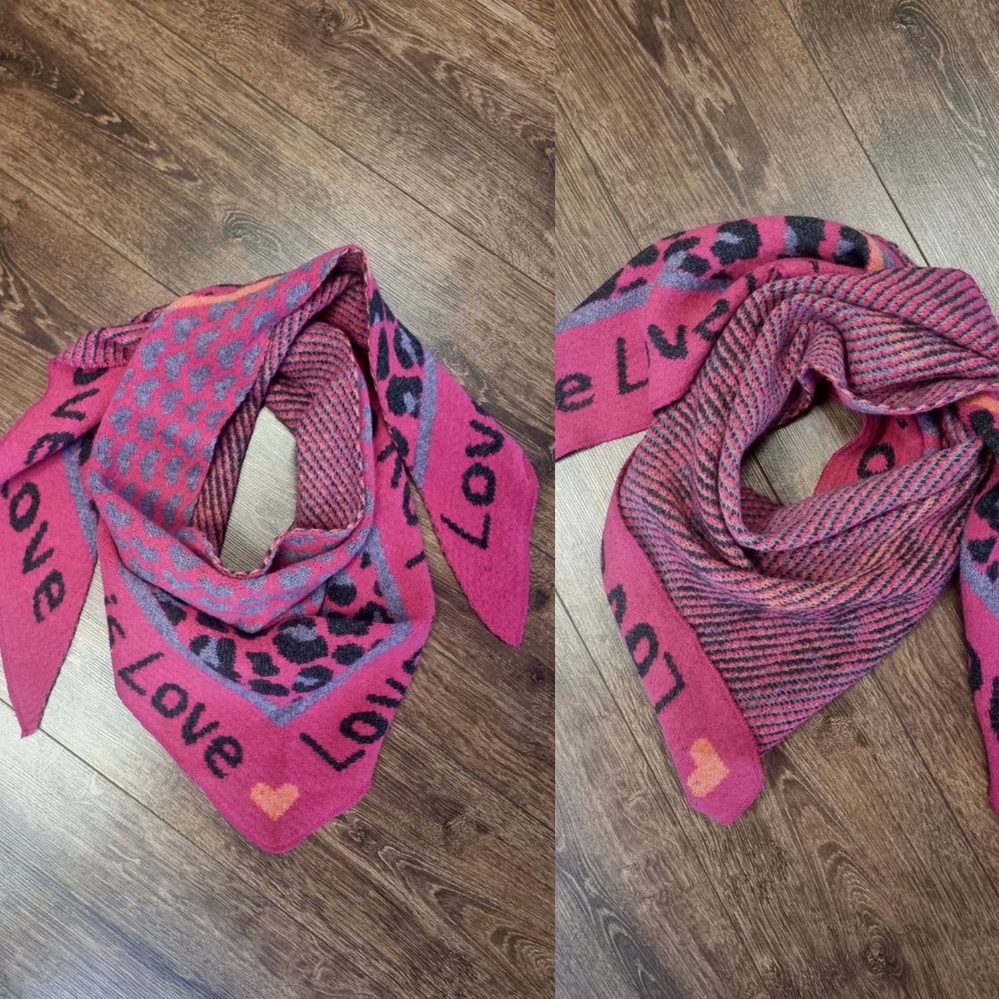 💕 Dreieckstuch Love & Leo Pink